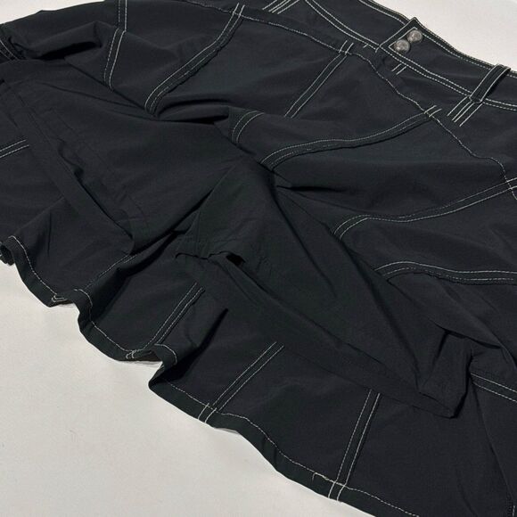 Athleta Black Athletic Tennis Golf Stretchy Mini Skort Skirt Pockets Women's 8 - Picture 4 of 10